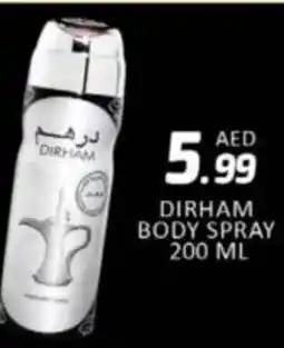 Al Madina Hypermarket Dirham body spray offer