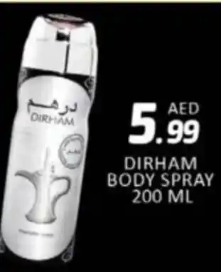 Al Madina Hypermarket Dirham body spray offer