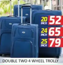 Al Madina Hypermarket Double two 4 wheel trolly offer