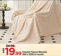 Mark & Save Double Fleece Blanket Asstd offer