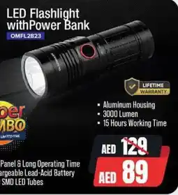 Nesto LED Flashlight withPower Bank OMFL2823 offer
