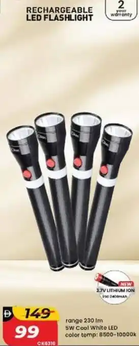 Nesto Rechargeable LED flashlight offer