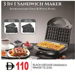 Talal Market BLACK+DECKER Sandwich Maker offer