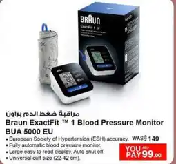 Nesto Braun ExactFit™ 1 Blood Pressure Monitor BUA 5000 EU offer