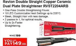 Nesto Revlon Double Straight Copper Ceramic Dual Plate Straightener RVST2204ARB offer
