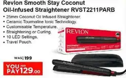 Nesto Revlon Smooth Stay Coconut Oil-Infused Straightener RVST2211PARB offer