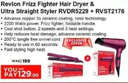 Nesto Revlon Frizz Fighter Hair Dryer & Ultra Straight Styler RVDR5229 + RVST2176 offer