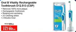 Nesto Oral B Vitality Rechargeable Toothbrush D12.513 (CSP) offer