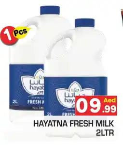 Baniyas Spike Hypermarket HAYATNA Fresh Milk offer
