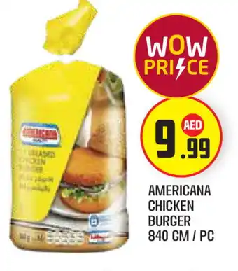 Baniyas Spike Hypermarket AMERICANA Chicken Burger offer