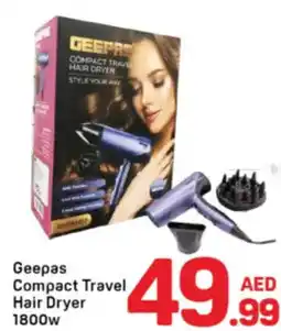 Day To Day Geepas Compact Travel Hair Dryer 1800w offer
