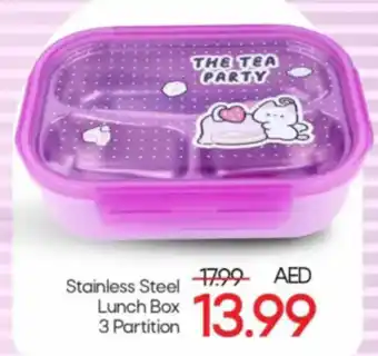 Mark & Save Stainless Steel Lunch Box 3 Partition offer