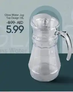 Mark & Save Glass Water Jug Top Design 1.8L offer