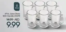 Mark & Save 6Pcs Juice Glass With Handle 300ml offer