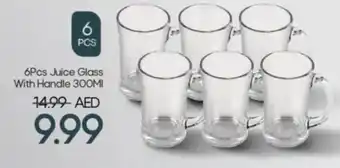 Mark & Save 6Pcs Juice Glass With Handle 300ml offer