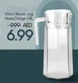 Mark & Save Glass Water Jug Hexa Design 1.8L offer