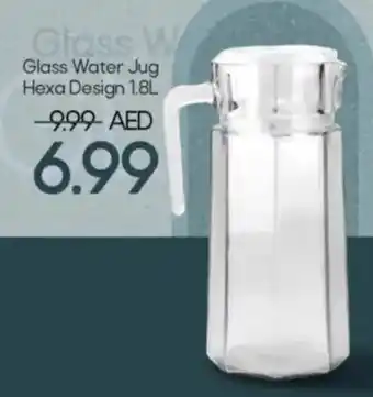 Mark & Save Glass Water Jug Hexa Design 1.8L offer