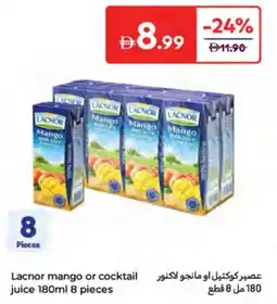 Carrefour Lacnor mango or cocktail juice offer