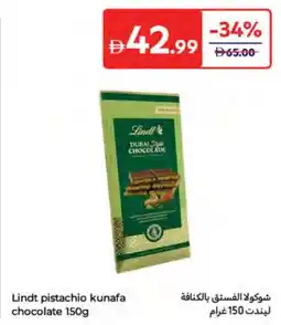 Carrefour Lindt pistachio kunafa chocolate offer
