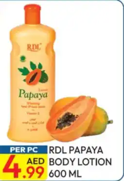 Dream Land Center RDL papaya body lotion offer