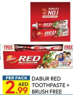 Dream Land Center Dabur red toothpaste + brush free offer