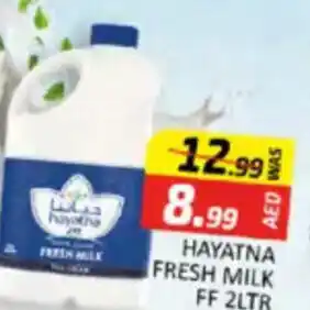 Al Madina Hypermarket Hayatna fresh milk FF offer