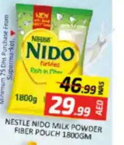 Al Madina Hypermarket Nestle nido milk powder fiber pouch offer