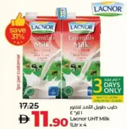 Lulu Hypermarket Lacnor UHT Milk offer