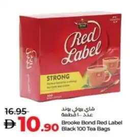 Lulu Hypermarket Brooke Bond Red Label Black 100 Tea Bags offer