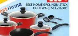 Al Madina Hypermarket ZEST HOME 9PCS NON-STICK COOKWARE SET ZH-303 offer