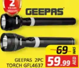 Al Madina Hypermarket GEEPAS 2PC TORCH GFL4637 offer