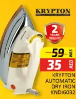 Al Madina Hypermarket KRYPTON AUTOMATIC DRY IRON KND16032 offer