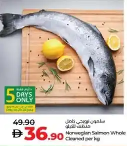 Lulu Hypermarket Norwegian Salmon Whole Cleaned offer