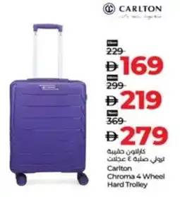 Lulu Hypermarket Carlton Chroma 4 Wheel Hard Trolley offer