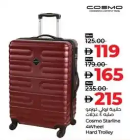 Lulu Hypermarket Cosmo Starline 4 Wheel Hard Trolley offer