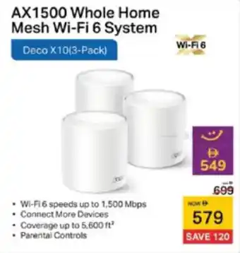 Lulu Hypermarket AX1500 Whole Home Mesh Wi-Fi 6 System Deco X103-Pack offer