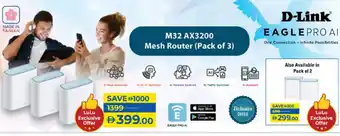 Lulu Hypermarket D-Link Mesh Router M32 AX3200 offer