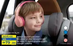 Lulu Hypermarket Belkin Sound Form Mini Wireless On-Ear Headphones offer
