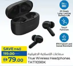 Lulu Hypermarket True Wireless Headphones TAT1109BK offer