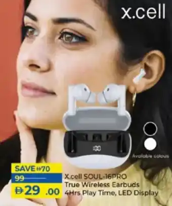Lulu Hypermarket X.cell SOUL-16PRO True Wireless Earbuds offer
