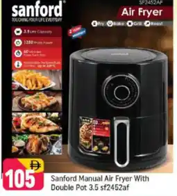 Shaklan Sanford Manual Air Fryer With Double Pot offer