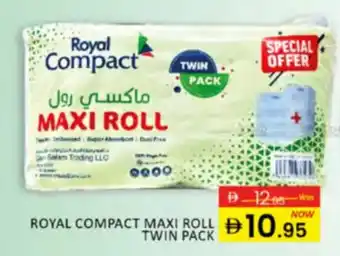 Al Madina Hypermarket Royal compact maxi roll twin pack offer