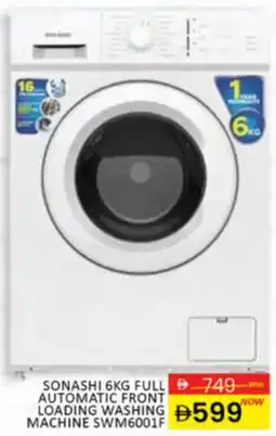 Al Madina Hypermarket Sonashi 6kg full automatic front loading washing machine SWM6001F offer