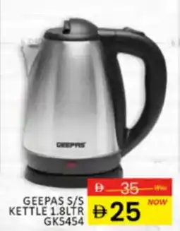 Al Madina Hypermarket Geepas s/s kettle 1.8ltr GK5454 offer