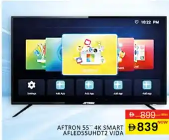 Al Madina Hypermarket Aftron 55" 4k smart vida AFLED55UHDT2 offer