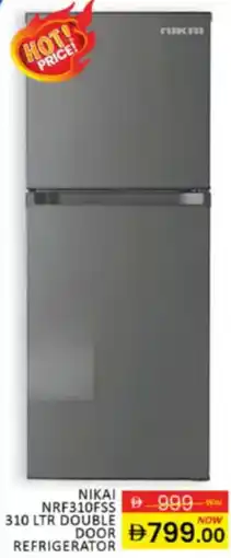 Al Madina Hypermarket Nikai 310 ltr double door refrigerator NRF310FSS offer