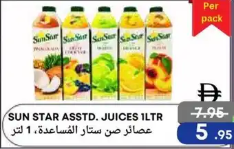 West Zone Supermarket Sun star asstd. juices offer