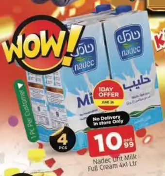 Abraj Al Madina Nadec uht Milk Full Cream offer