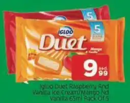 Abraj Al Madina Igloo Duet Raspberry And Vanilla Ice Cream / Mango Nd Vanilla offer