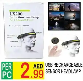 Dream Land Center USB rechargeable sensor headlamp offer